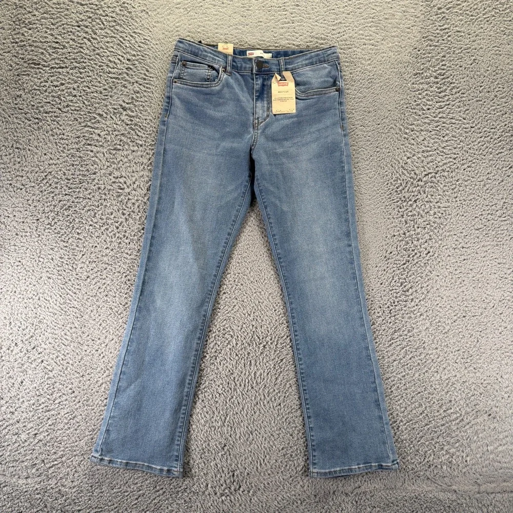 Levi's Jeans Girls 14 Blue Cotton Denim Bootcut Faded Streetwear Travel Stretch